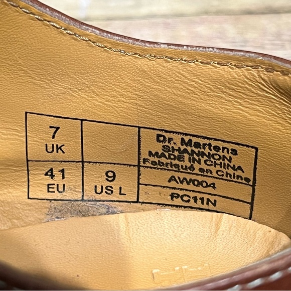 Dr. Martens Brown Leather Shannon Heeled Oxford’s - Picture 9 of 9
